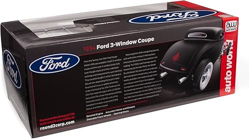 Miniatura 9 de Auto World 1934 Ford 3 Window Coupe High Boy Hot Rod 118 Modelo fundido a troquel
