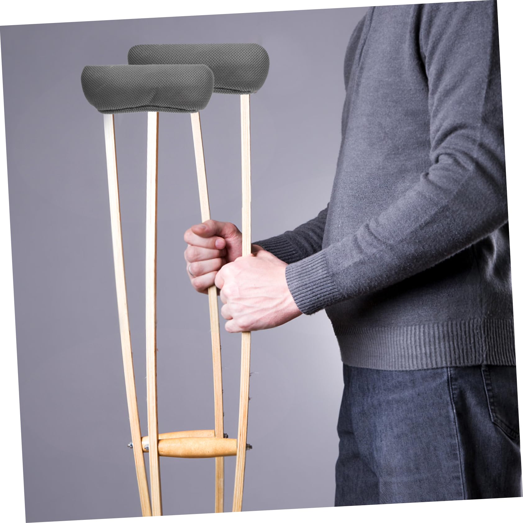 Healvian 1par Almohadillas De Axila Resistentes Al Desgaste Para Muletas Funda Portátil y Cómoda De Protección y Transpirable Para Uso Diario