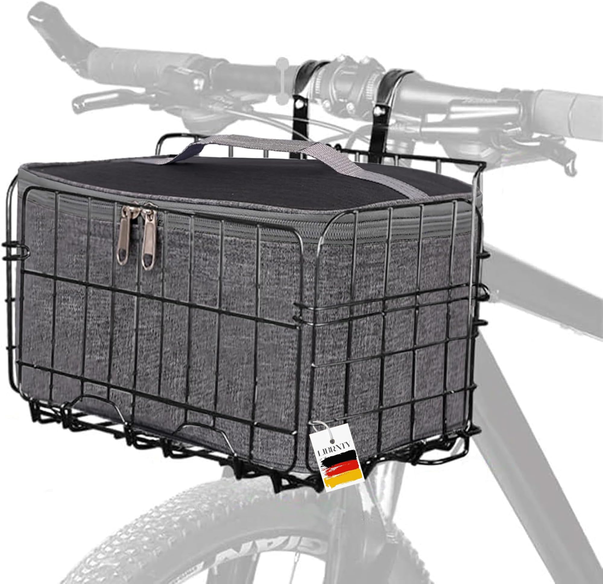 LIBRNTY Cestino per biciclette+Borsa isolante impermeabile,Cestino per  Bicicletta Ripiegabile,Hanging Bicicletta Cestino Anteriore e Posteriore per  diverse biciclette pieghevoli e mountain bike : Amazon.it: Sport e tempo  libero