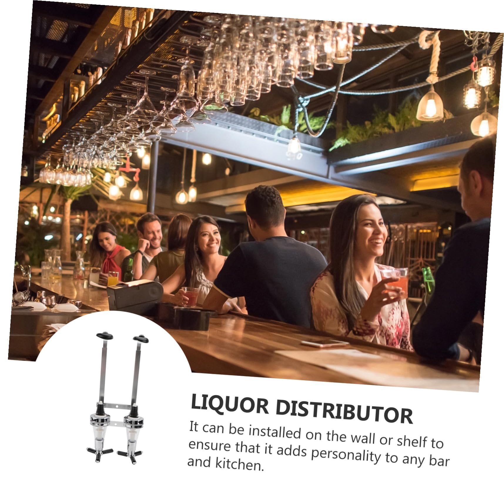 ABOOFAN 2 Dispensador De Vino Máquina Dispensadora De Vino Dispensador De Licor Bebidas Cerveza Dispensador De Botellas Cóctel Whisky Montado En La Pared Aleación De Aluminio Agua con Gas