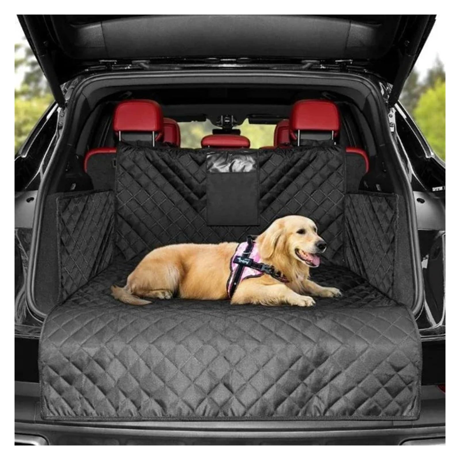 Alfombrilla Protector Maletero para Tesla para Modelo Y 2023 Alfombrilla Maletero Trasero Mascotas Funda Asiento Perro Tela Oxford Almohadilla Impermeable