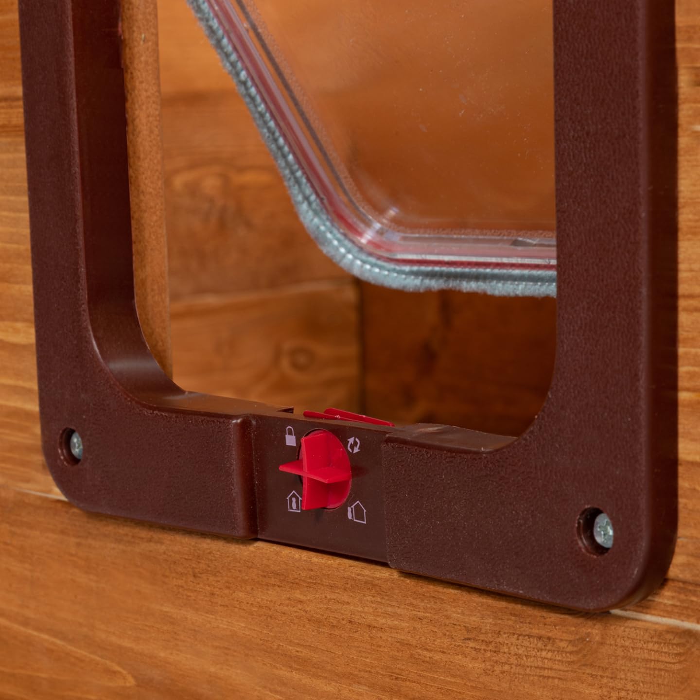 IDMarket - Niche autochauffante en Bois pour Chat avec Porte et fenêtre