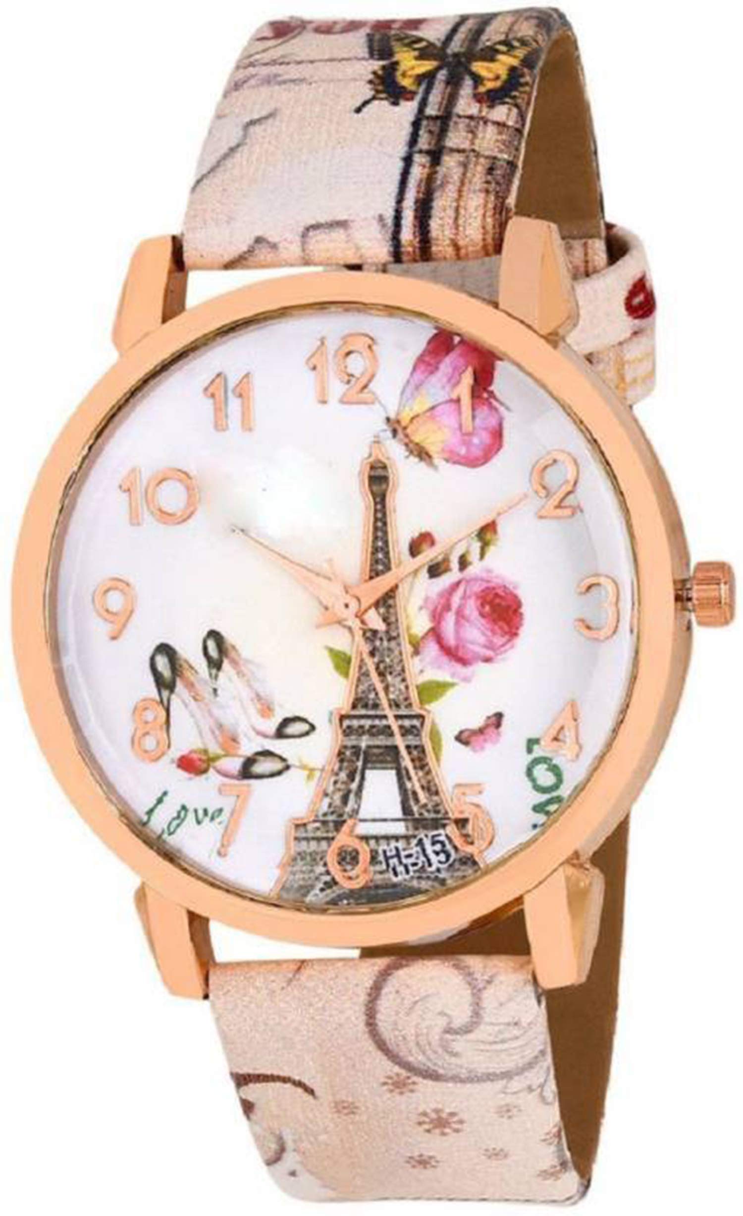 Acnos® Premium White Dial Leather Analogue Watch for Women Pack of 1 (Paris-Sandel) (B07MK7P9QN) Amazon Price History, Amazon Price Tracker