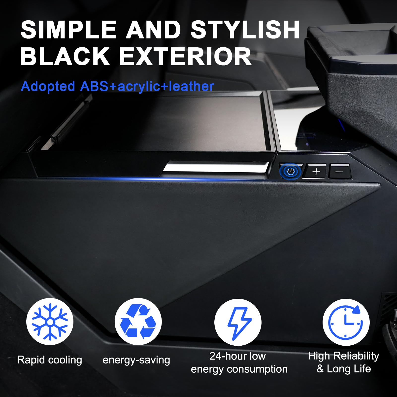 Tesla Cybertruck 18L Consolle Centrale Frigorifero Compressore Raffreddamento -6 ℃ ~ 20 ℃ Regolabile, Cybertruck Frigorifero Esterno, Campeggio, Viaggi Cooler per Tesla