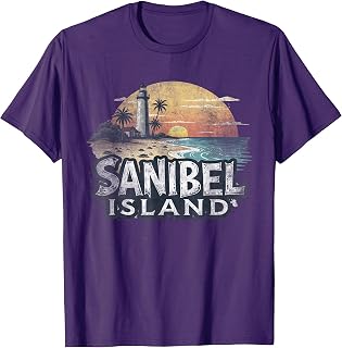 Retro Sanibel Island Landscape Vintage Souvenir T-Shirt