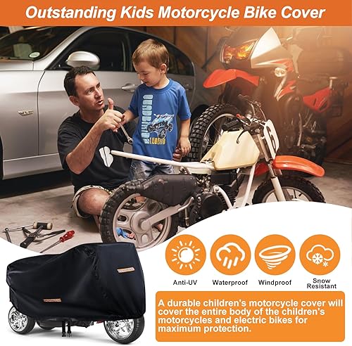 Miniatura 13 de Funda de coche para niños, funda impermeable para ruedas eléctricas grandes, 420D, universal, para ruedas eléctricas, Jeep y vehículos eléctricos