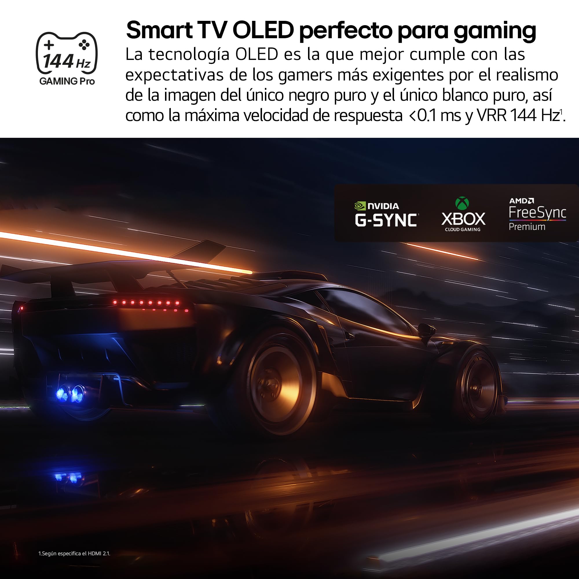 LG OLED65C54LA - TV 65", OLED EVO 4K, Smart TV AI C5, WebOS 25, Super Upscaling, Dolby Vision y Dolby Atmos, AMD FreeSync, Alexa/Google Assistant, Negro
