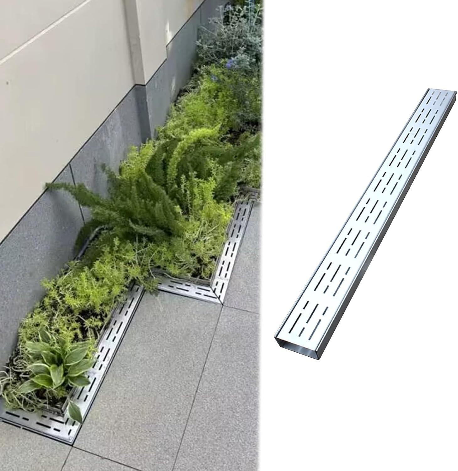 GJZQDKX Robust Outdoor Gutter Drainage System with Filters for Seagull Patio Drainage - Effective and Reliable Water Management Solution