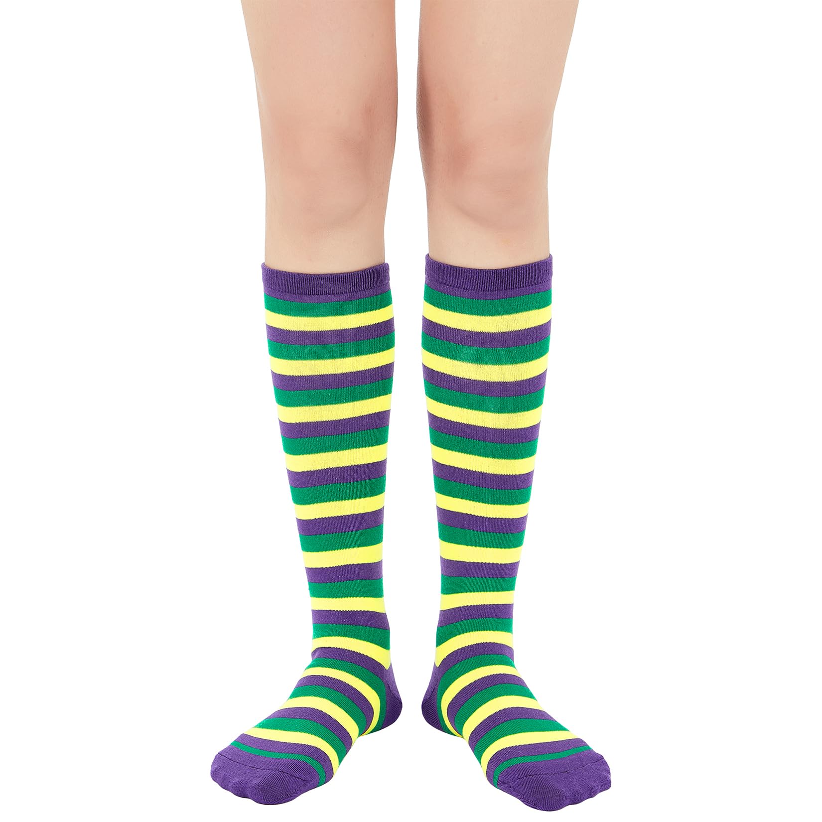 Komorebi Knee High Socks for Women Long High Stripes Socks
