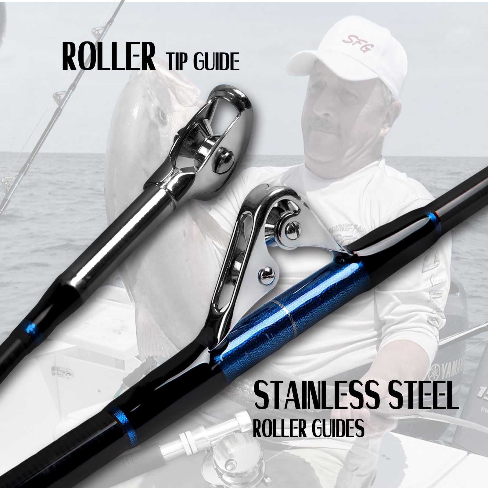Amazon.com : Fiblink Saltwater Offshore Heavy Trolling Fishing Rod 5'1" Big Game Conventional Boat Fishing Rod Pole with All Roller Guides (30-50lb) : Sports & Outdoors Amazon.com : Fiblink Saltwater Offshore Heavy Trolling Fishing Rod 5'1" Big Game Conventional Boat Fishing Rod Pole with All Roller Guides (30-50lb) : Sports & Outdoors