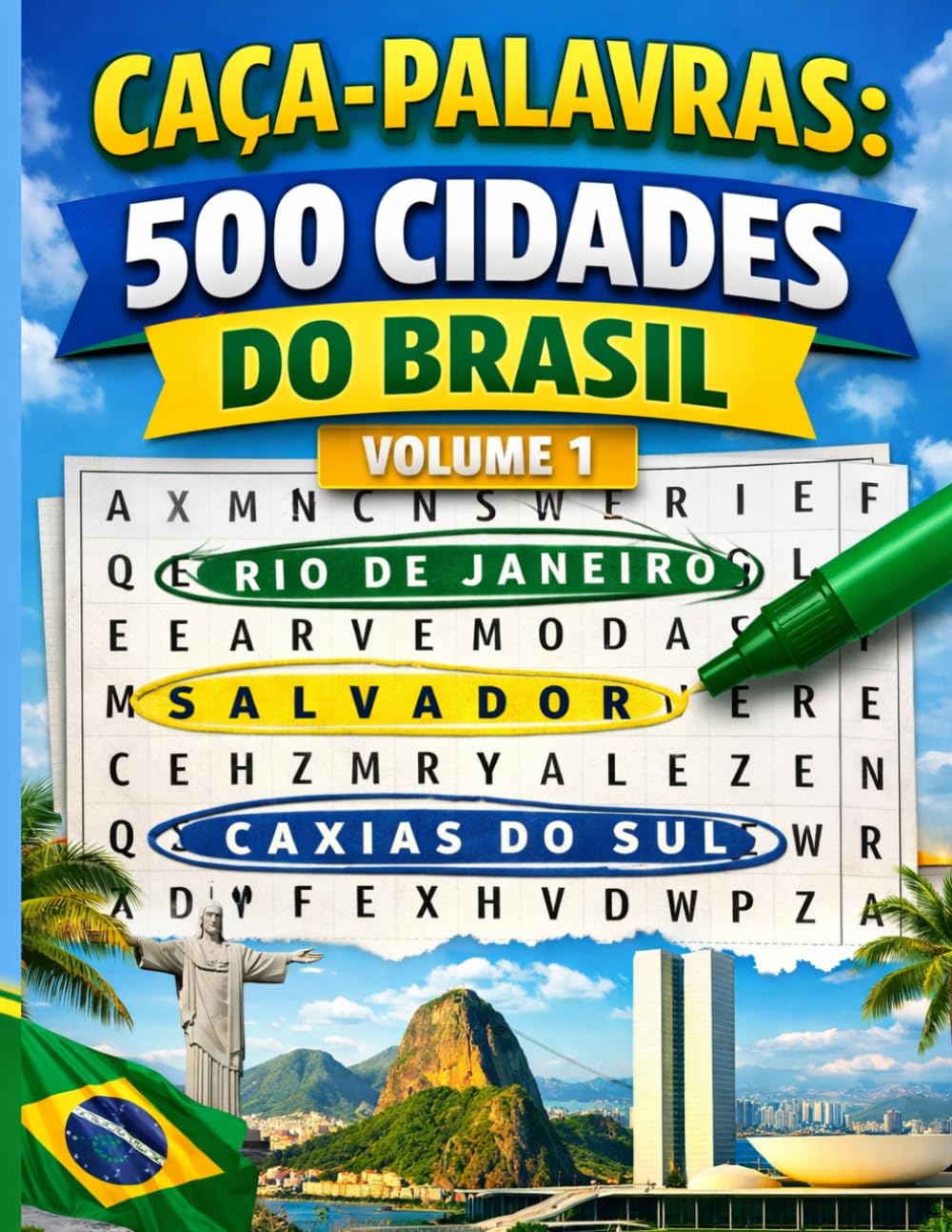 Caça Palavras: 500 Cidades do Brasil (CAÇA PALAVRAS - PAÍSES E CIDADES DO BRASIL)