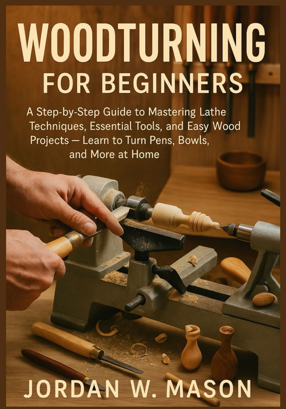 Woodturning for Beginners: A Step-by-Step Guide to Mastering Lathe Techniques, Essential Tools, and Easy Wood Projects — Learn to Turn Pens, Bowls, and More at Home