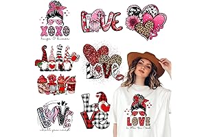 9 Sheets Valentine's Day Iron on Transfers