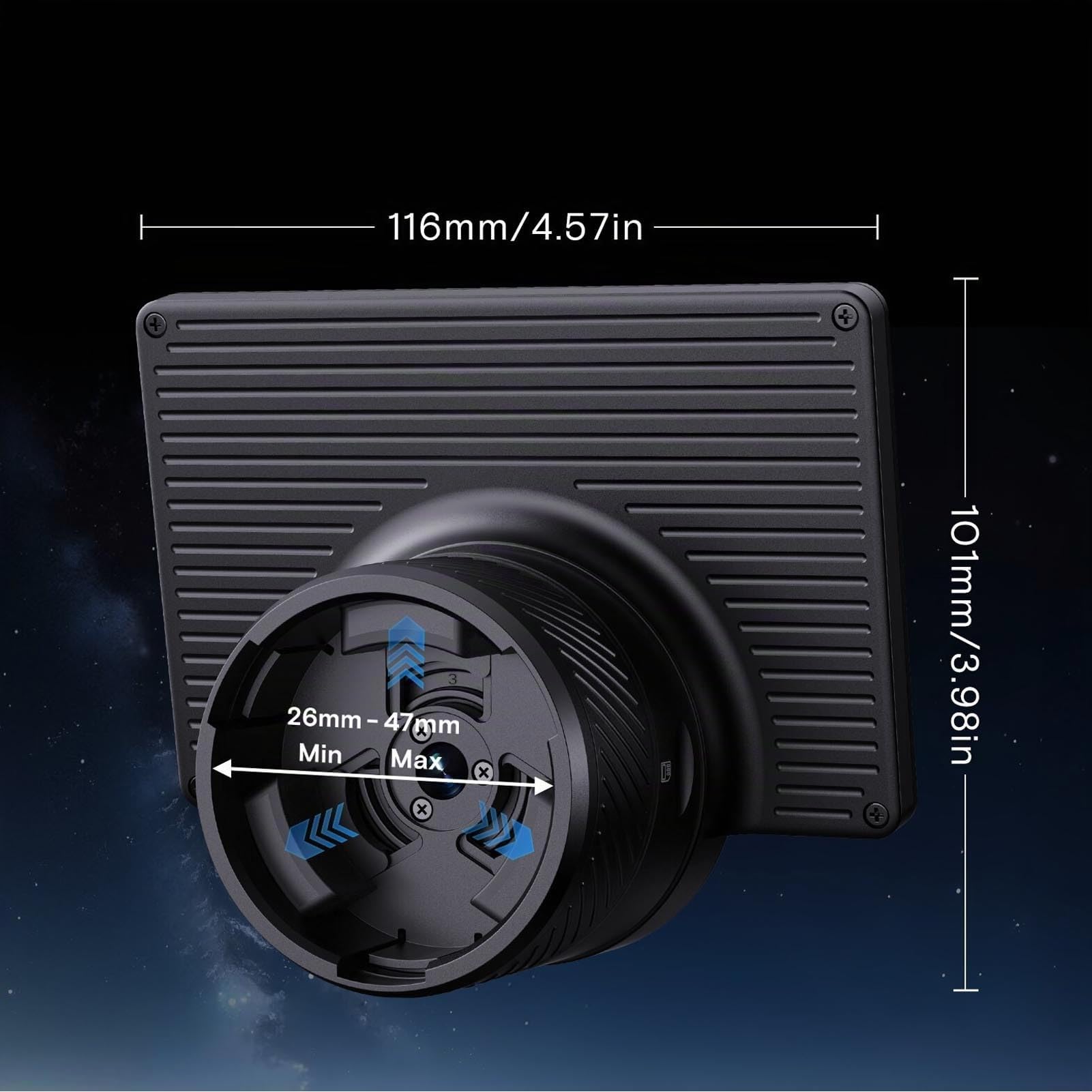 Caméra Télescope WiFi, Caméra Oculaire électronique avec écran HD 4,3", Contrôle par Application, pour Microscopes Télescopes 26-47 Mm, pour L'astrophotographie