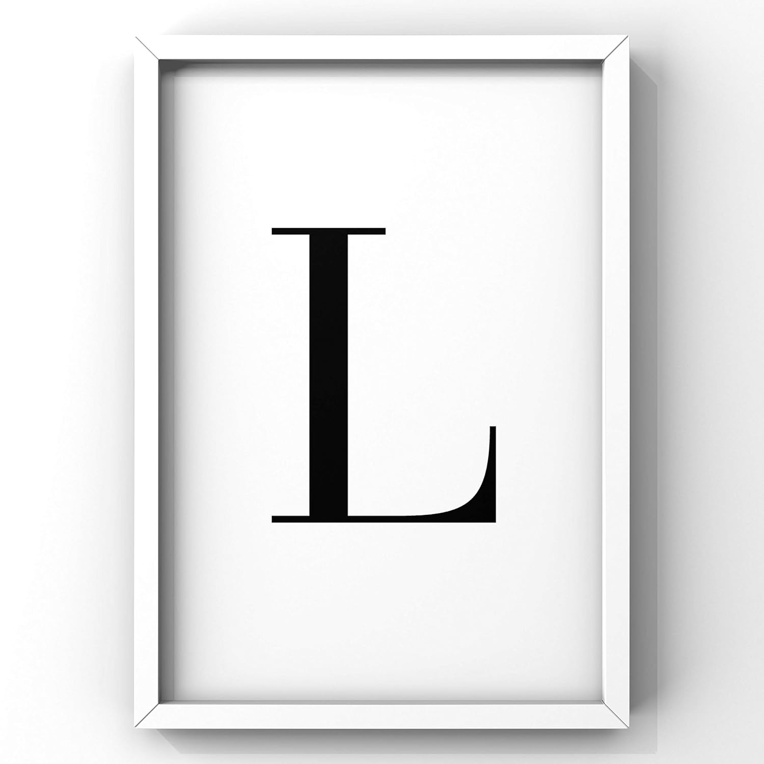 amazon com capital letter l print l letter print l wall decor l wall print l printable art letter print fathers day gift printable wall art simple black and white name and initial print handmade products
