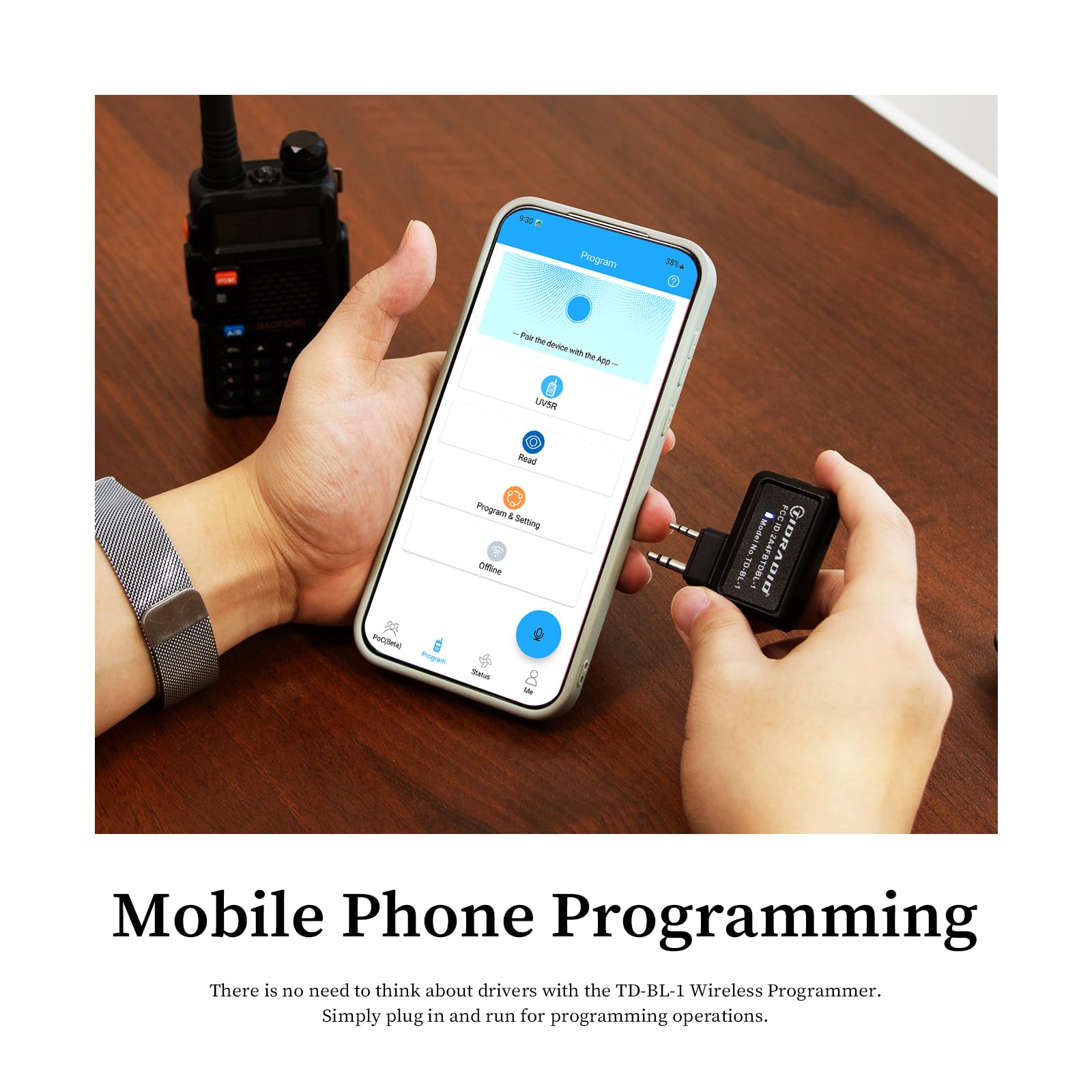 TIDRADIO Ham Radio Wireless Programmer Adapter APP and PC Programming - Image 3