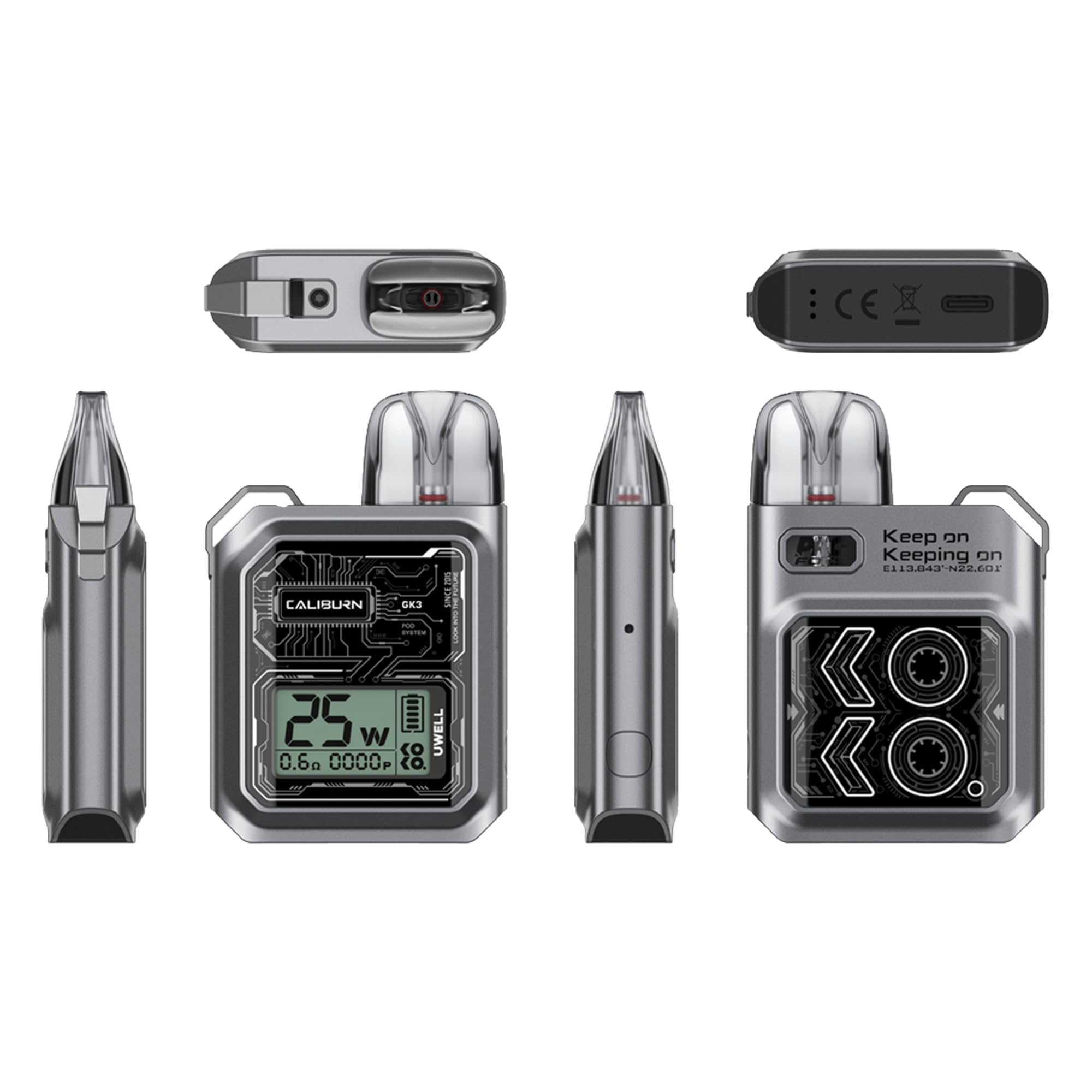 Uwell Caliburn GK3, Pod System, E-Zigarette, 900 mAh, 2,5 ml, Farbe black:  Amazon.de: Elektronik & Foto