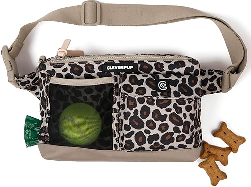 Miniatura 9 de Cleverpup Walk & Train - Bolsa de paseo para perros 2 en 1, bolsa cruzada de entrenamiento manos libres con bolsa de golosinas, soporte para bolsa