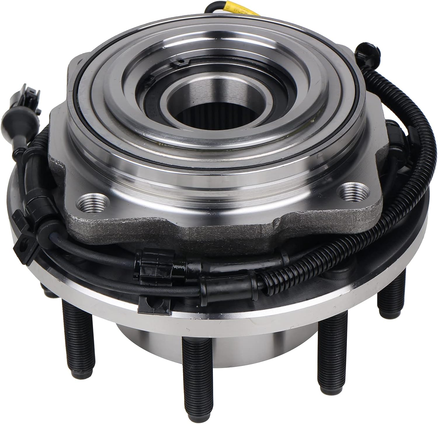 KUSATEC 515081 Front Wheel Bearing and Hub Assembly Compatible with Ford F-250 F-350 Super Duty 4WD 2005 2006 2007 2008 2009 2010, 8 Lug Bolts w/ABS