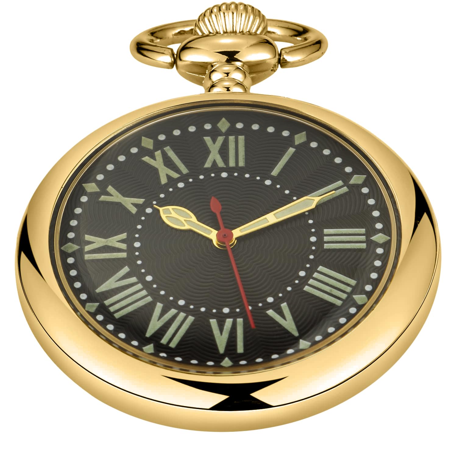 Whodoit Mens Quartz Pocket Watch Green Eyes Round Case Shape Pendant Necklace Pocket Watch-image-42