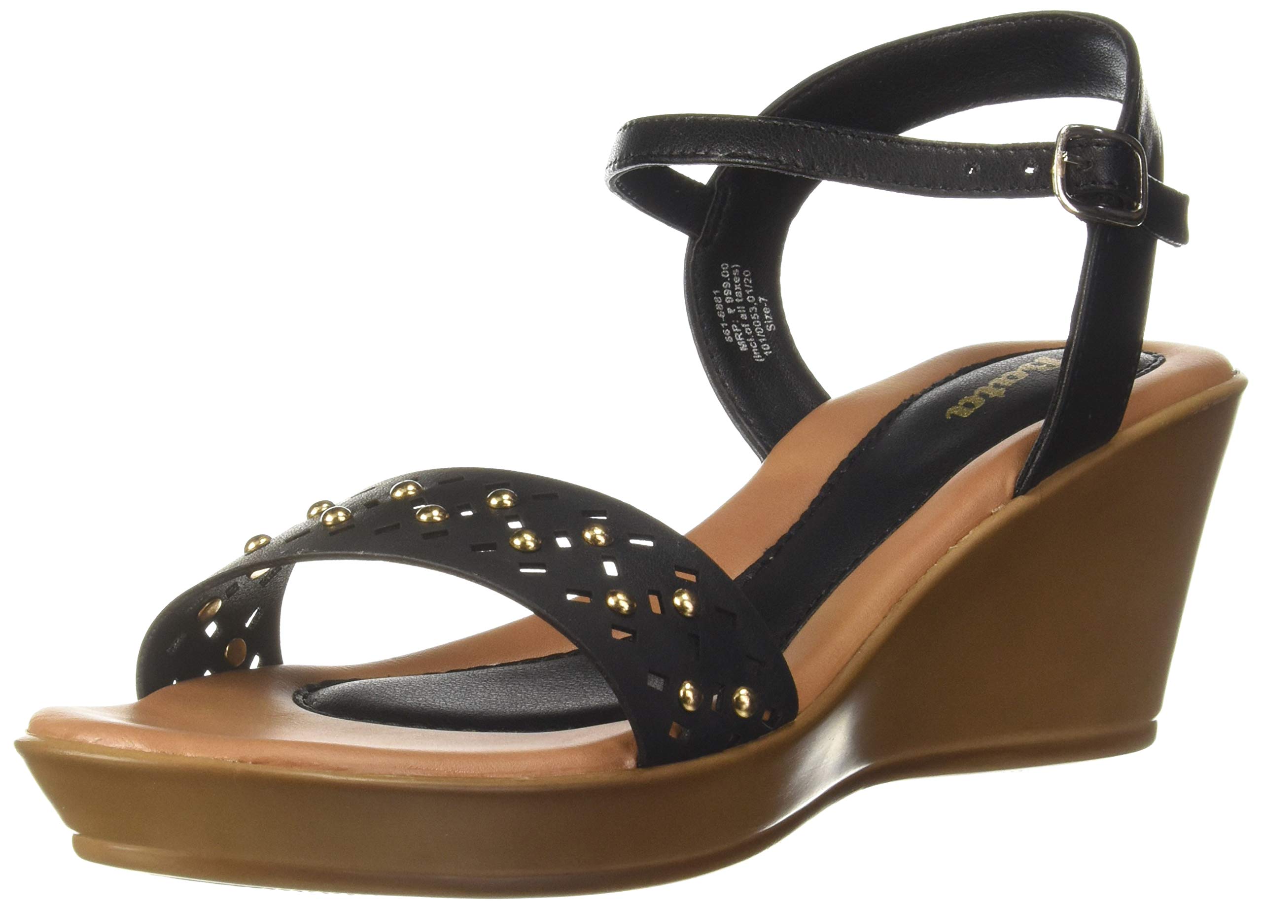 BATA Womens Black Ankle-Strap Sandal (6616681, 37 EU) (B0837BBJ8V) Amazon Price History, Amazon Price Tracker