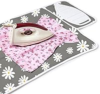 Vista 2 de Encasa Homes - Tapete de planchar pequeño de 28 x 20 pulgadas con acolchado de 0.118 in y soporte de plancha de silicona para presionar al vapor