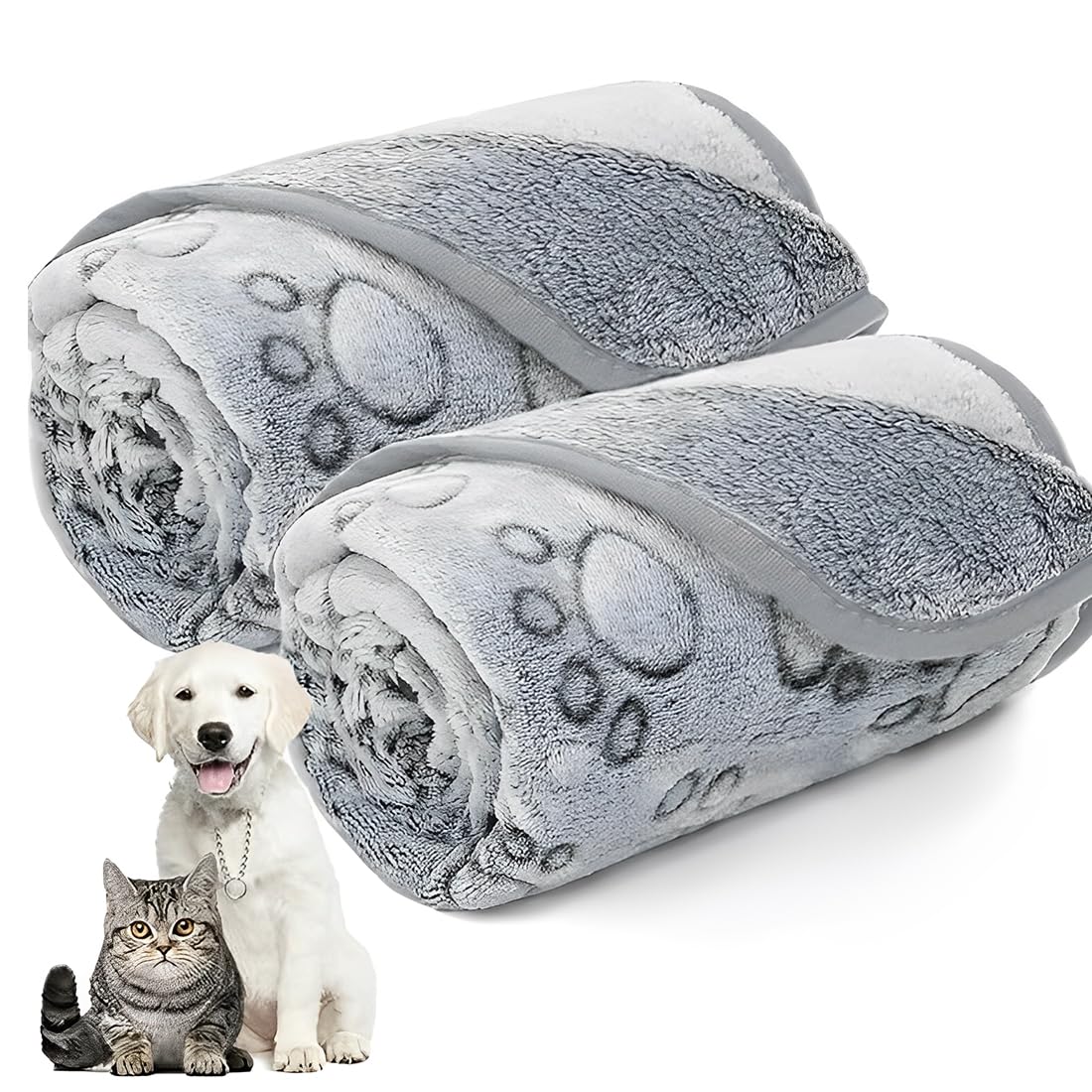 Mantas para camas para perros,2 mantas cálidas para mascotas, tapetes para gatos y perros