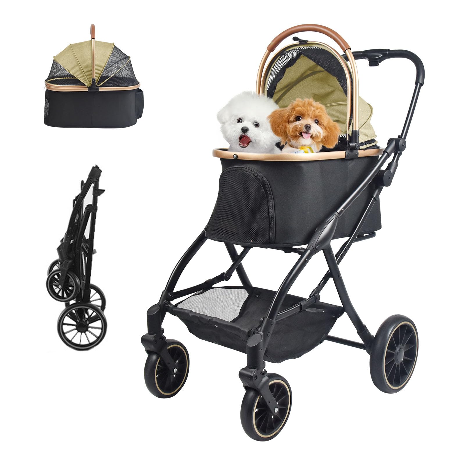 ペットカート 4輪バギー 分離型 25kg ブラック×ゴールド 高級 ペットカート 4輪バギー 分離型 25kg ブラック×ゴールド 高級 Amazon