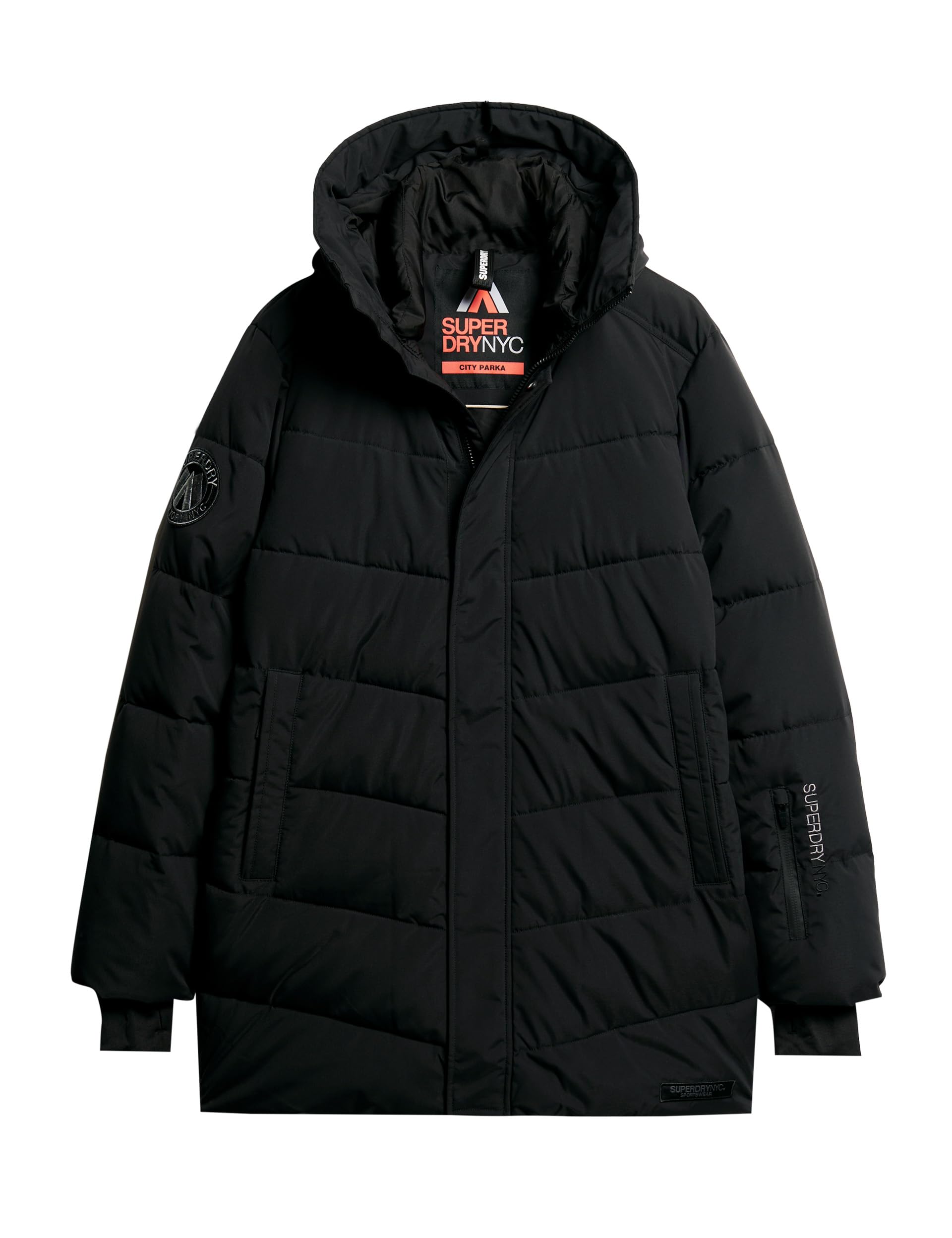 Superdry Noir Herringbone Puffer Jacket City