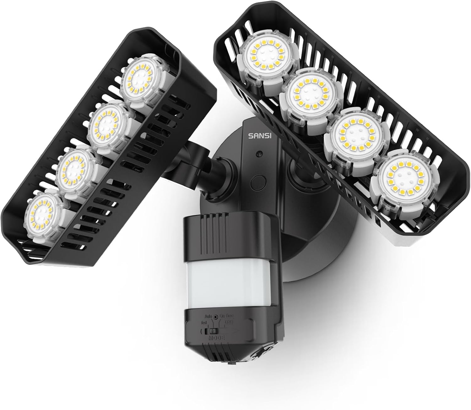 SANSI 7000LM Super Bright Motion Sensor Outdoor Lights, 54W Dusk to Dawn Flood Lights Outdoor Motion Sensor, 700W Equiv 5000K IP65 Floodlight More Energy Efficient for Yard Garage, Hardwired SANSI 7000LM Super Bright Motion Sensor Outdoor Lights, 54W Dusk to Dawn Flood Lights Outdoor Motion Sensor, 700W Equiv 5000K IP65 Floodlight More Energy Efficient for Yard Garage, Hardwired