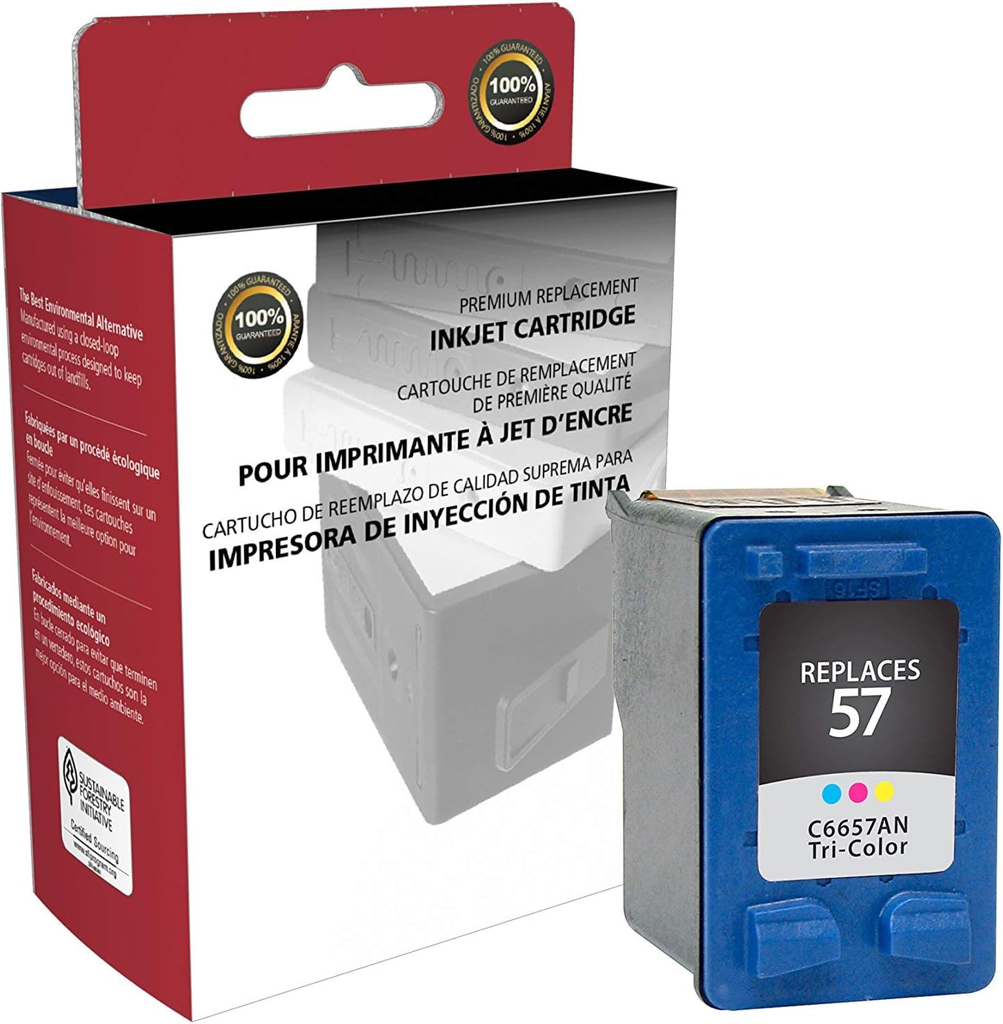 Remanufactured Ink Cartridge Replacement for HP 57 Tri-Color C6657AN (HP 57)
