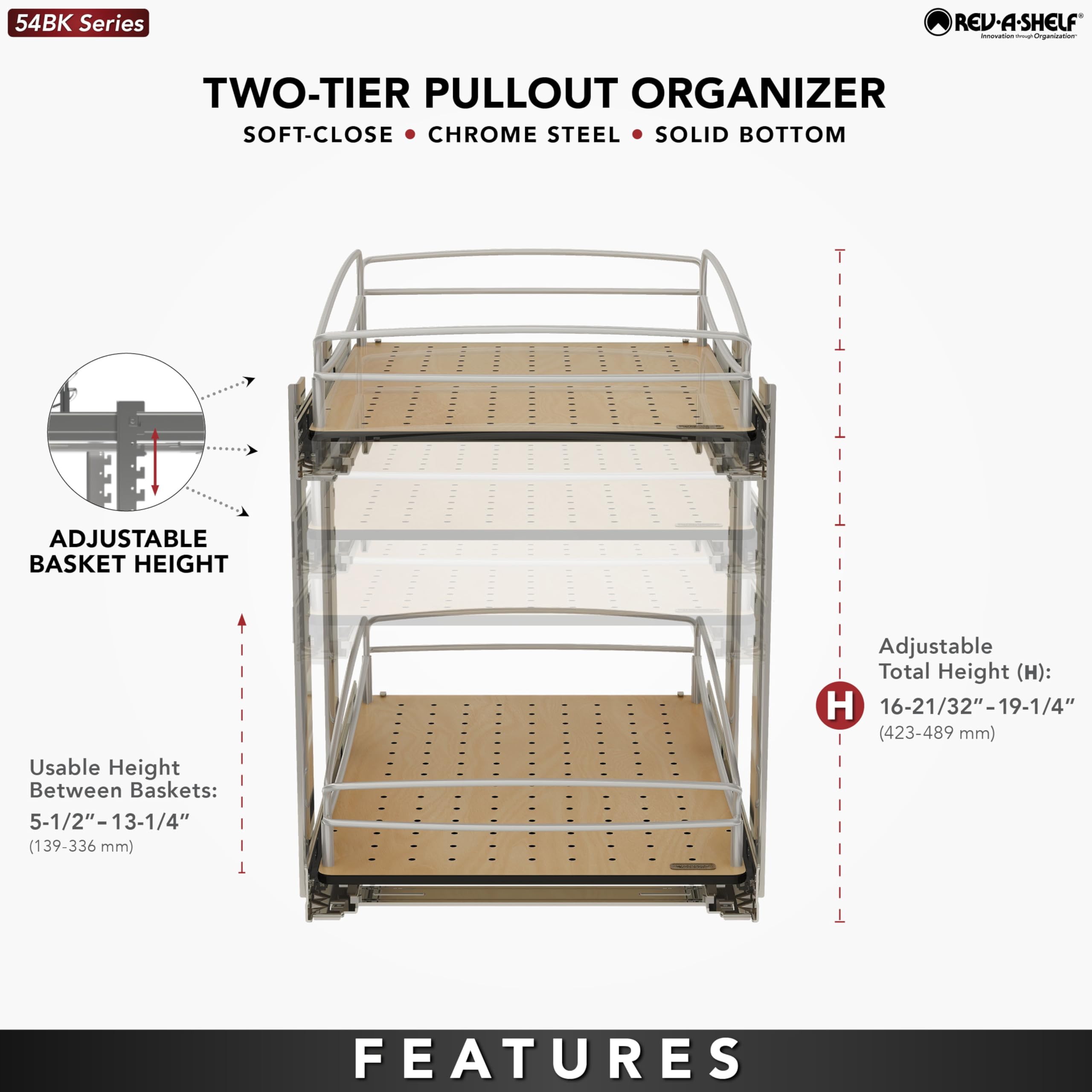 Amazon.com: Rev-A-Shelf 2 Tier Pull Out Kitchen Cabinet Storage