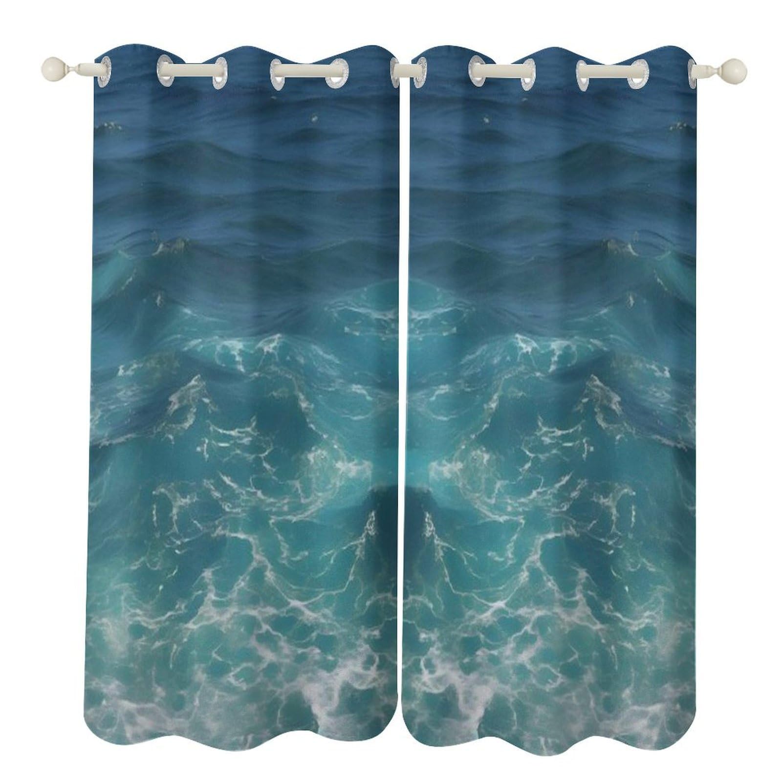 Rideaux occultants isolation thermique bleu marine The Blue Sea pour salon et chambre