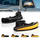 POPMOTORZ Dynamic Sequential led Turn Signal Lights Assembly Amber Rear View Side Mirror Marker Indicator Lamps, forT-oyota Tacoma 2016-2022, RAV4 MK5 XA50 2019-2023, Highlander MK4 XU70 2020-2023