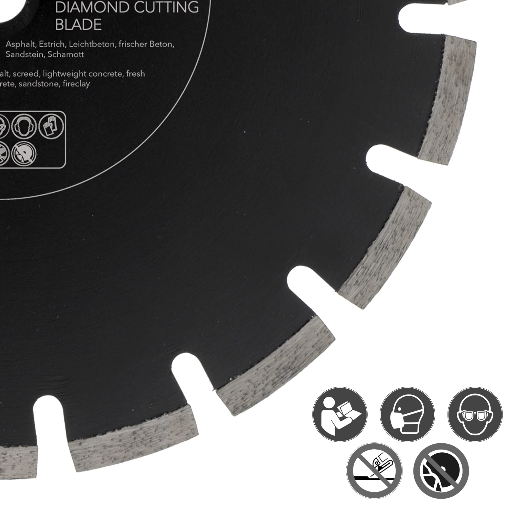 PRODIAMANT Disco de corte diamantado 300 mm x 20 mm abrasivo para asfalto, solado, hormigón ligero, hormigón fresco, arenisca y arcilla refractaria