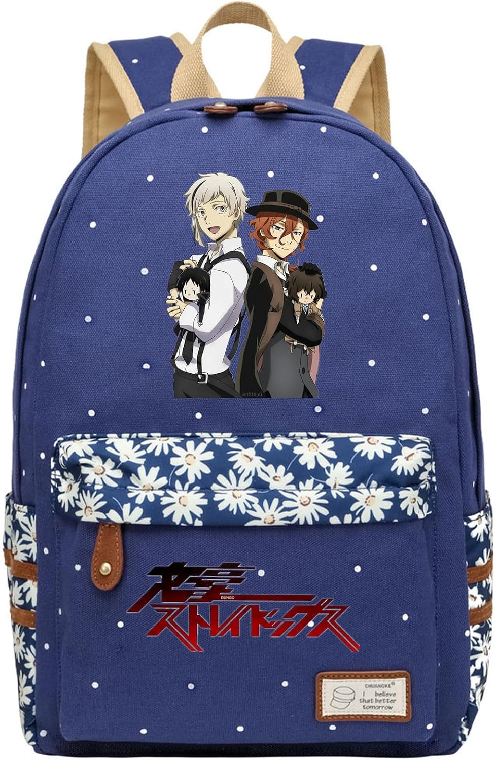 ISaikoy Anime Bungo Stray Dogs Backpack Daypack Bookbag Canvas Handbag School Bag Color 4