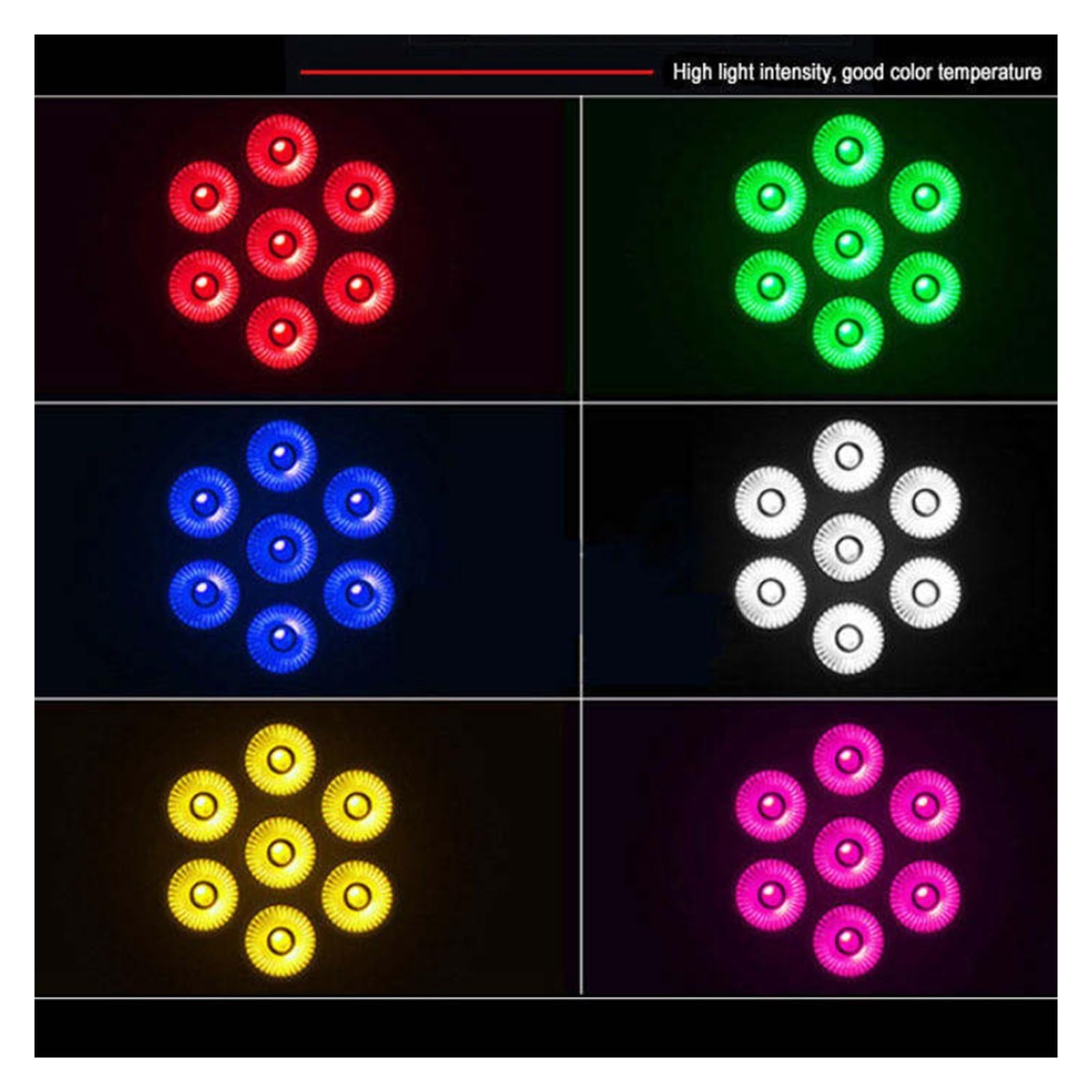 Luce da palco per DJ a LED 7 Bee 4 in 1 RGB Beam Projector LED Stage Light DMX 512 Controllo del Suono Ruota Shake Head Effect Light Disco Dj Music Party per Eventi Feste di Natale Matrimoni