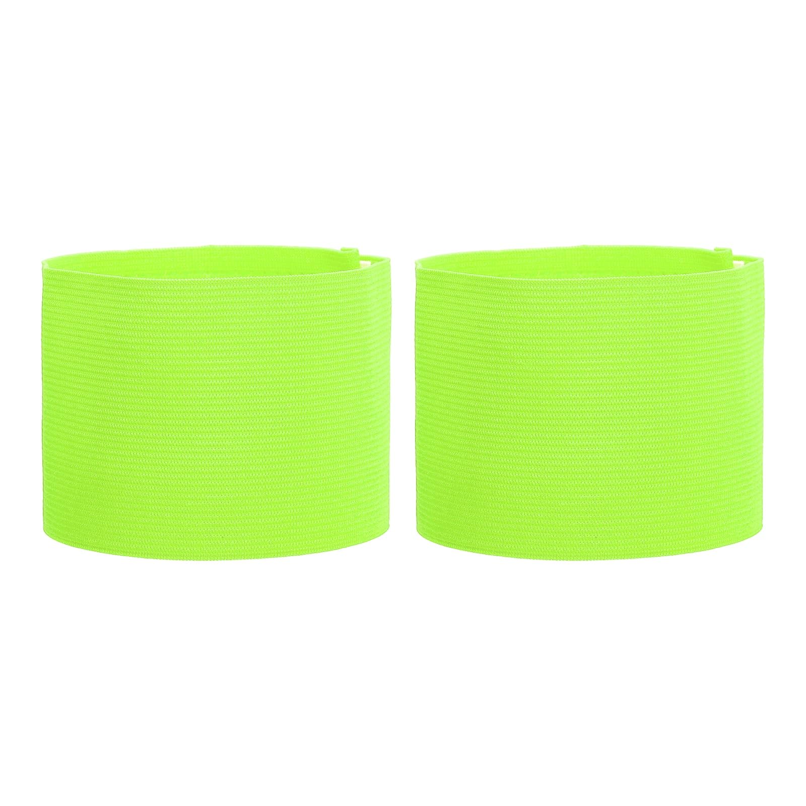 YELARXI Captain Armbands, Adjustable Leader Arm Band for Soccer Elastic Team Sport Arm Band 10Pcs & Fluorescent Green - Fitting for (Youth Adult Football/Volleyball/Rugby)