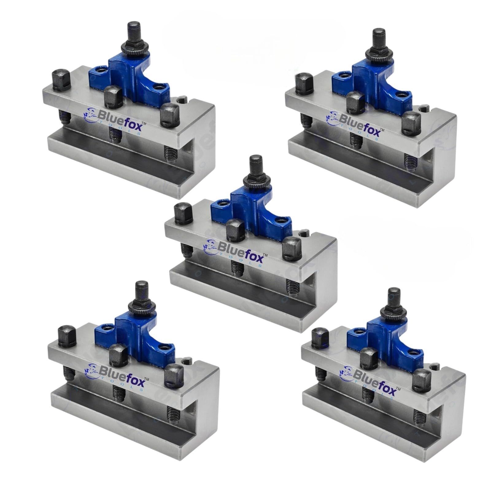 Multifix Schnellwechsel-Stahlhalter Set Größe A – 5-teilig | Kompatibel mit AXA, Klopfer, Multi Suisse | Für Drehstähle bis 20 mm | Härte HRC42–48