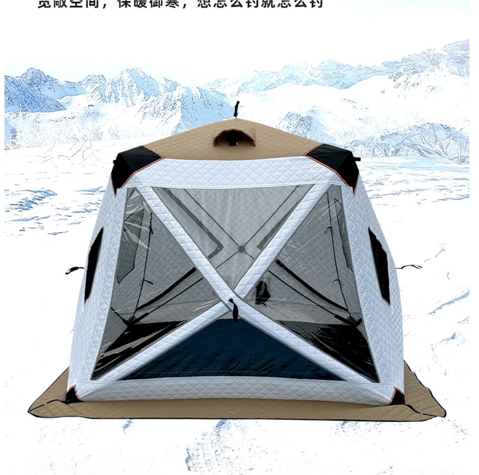 winterzelt isoliert SHBHWS Pop-Up-Saunazelt for Den Außenbereich, Tragbar, Quadratisch, for Wandern, Isoliert, for Camping Und Angeln, Winterzelt(4-6(2.4m)) Lenkerband: Deda Elementi Lenkerband CM300d Color:Otto Striped