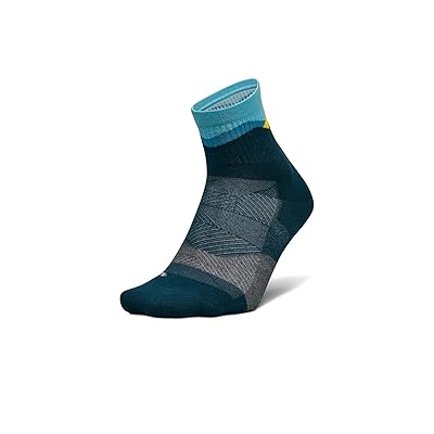 Feetures Trail Max Cushion Quarter Quarter Length Socks Shoes Mountain High Blue