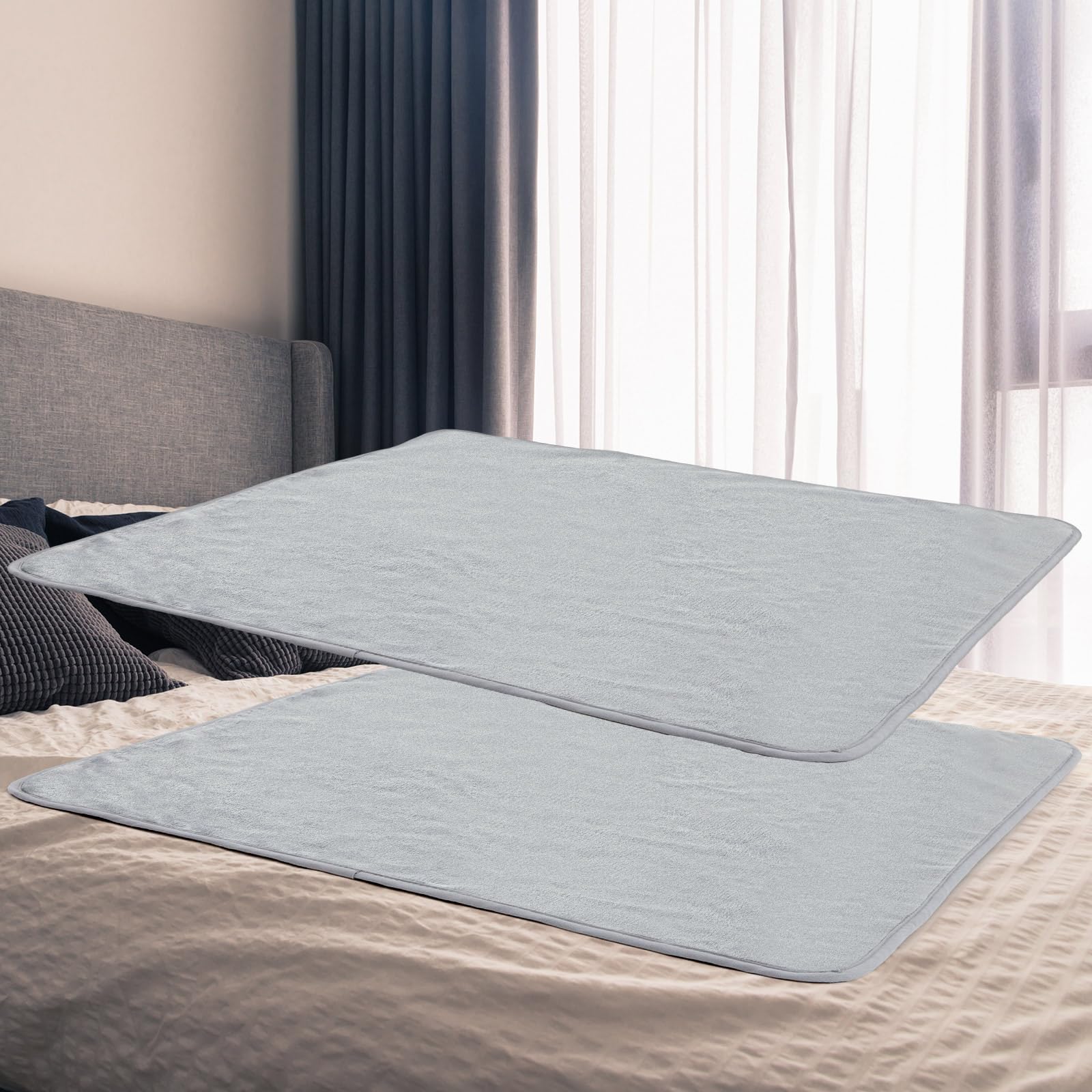 1 Pcs Couples Waterproof Mat Lover Reusable Stainproof Blanket Quiet Easy Use Mattress Protector for Adult Multi Functional Bed Sheet Couple Pleasure Comfort (27.5 x 27.5 in,Grey)