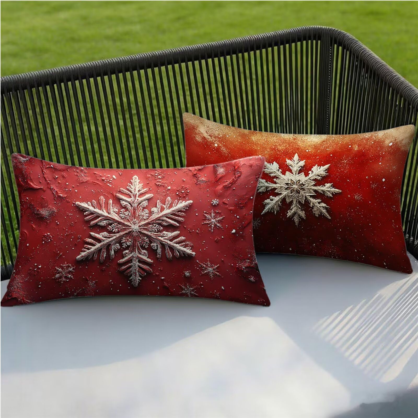 Federe Cuscino 60x80 Set di 2, Rosso Federe Cuscini Divano Lino, Rettangolari Copricuscini 60x80cm Con Cerniera Invisibile, Copricuscino per Camera Letto Casa Decorazioni Regalo, Semplice kj-9371