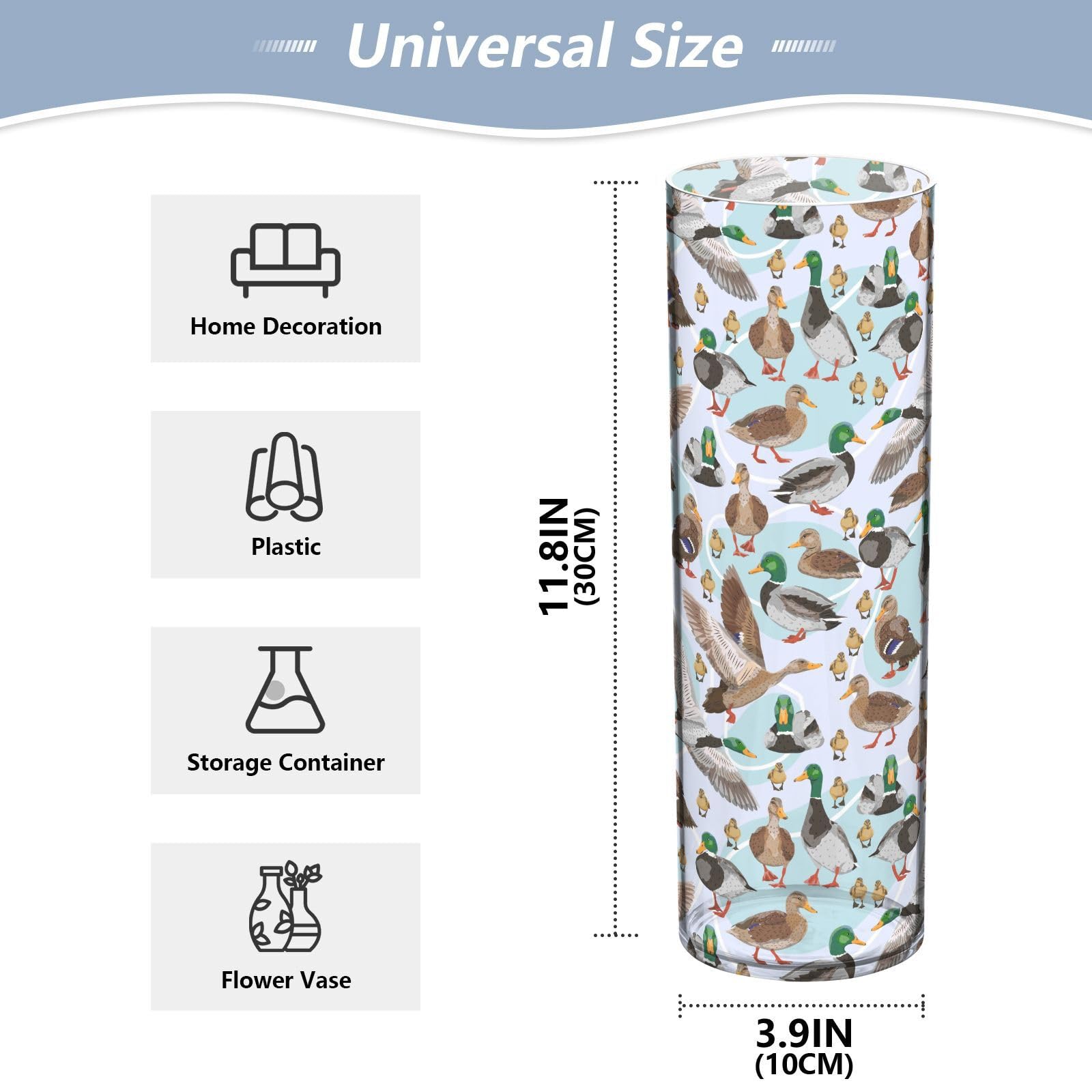 【新品】【101 】Vase ＆Duck Jar 3点セット Amazon.com: ALAZA Mallard Duck Vase for Flowers 3.9