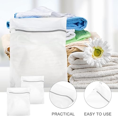 Miniatura 6 de ULTECHNOVO Bolsa de lavandería de malla con cierre de ventosa, bolsa de lavado para ropa sucia, blusa, medias, ropa interior, brasier, lencería de