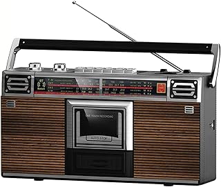 Radio Cassette Player Recorder, Portable Boombox, AM/FM -SW Radio, Built-in Speaker, Support Transcription Function and Bluetooth Connection, Convert Cassettes To USB/SD