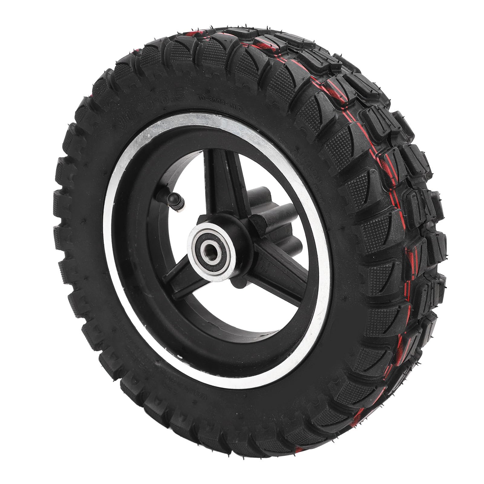 6.5 Zoll Reifen mit Felge für -Motorrad Elektrisches Fahrzeug verbesserte Traktion stabile Leistung 90/65-6.5 Gummi-Metall-Rad Offroad-Ersatzreifen