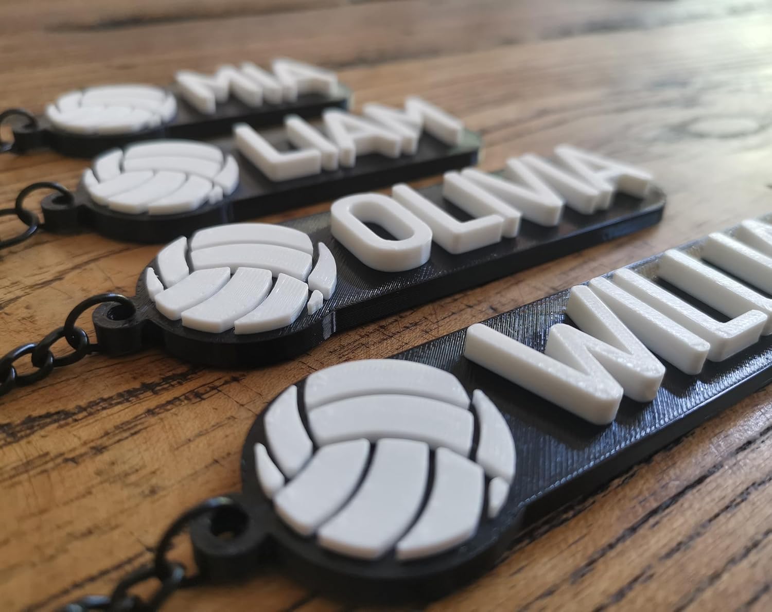 Set of 10/20/30 Personalized Custom Team Volleyball Keychain Backpack charms name tag Keyring 3D Printed Game Day Sport Team Personalized Backpack charms Gifts