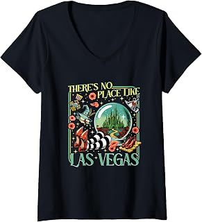 Womens There's No Place Like Las Vegas V-Neck T-Shirt