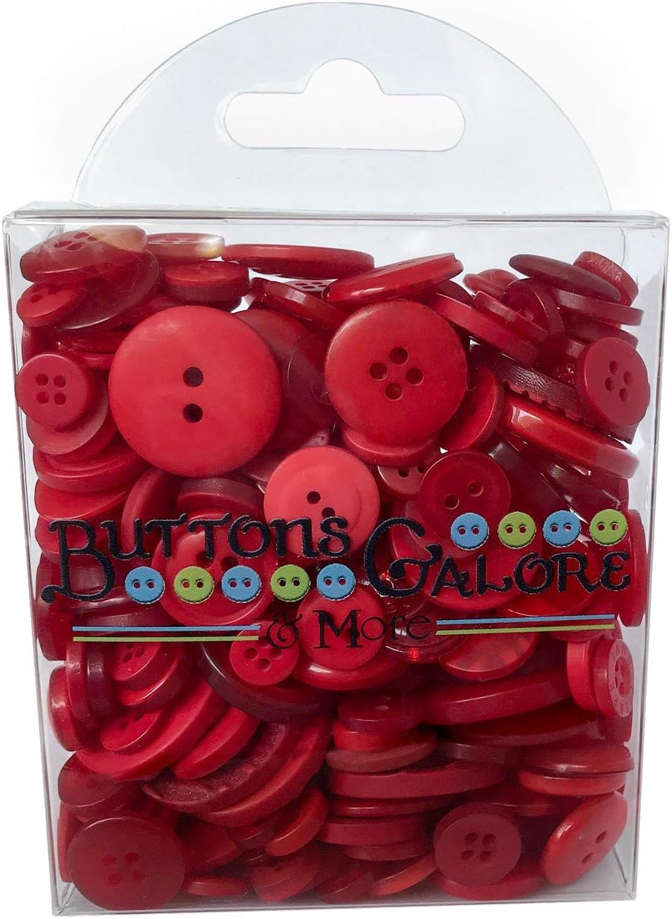 Buttons Galore Hand-Dyed Button, Red